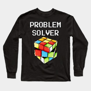 Problem Solver Puzzle Cube Math Nerd Long Sleeve T-Shirt